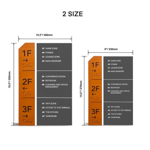 Directional Wayfinding Sign Wooden